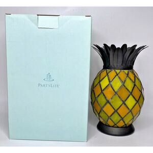 PartyLite Island Escape Pineapple Candle Holder Retired NIB P15D/P8418